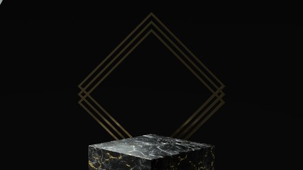 3d render ofbackground with a pedestal and a showcase, abstract minimal concept, blank space, simple clean design, minimalist mockup
