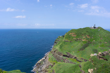 Landscape View of The Northeast Coast of Taiwan on Bitou Cape Hiking Trail , New Taipei City, Taiwan