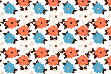 Floral repeating pattern. Summer floral background.