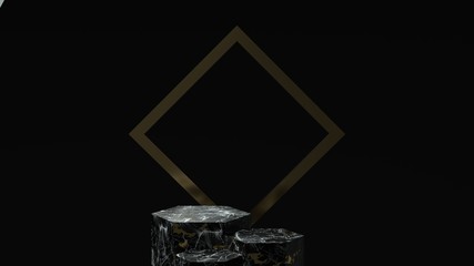 3d render ofbackground with a pedestal and a showcase, abstract minimal concept, blank space, simple clean design, minimalist mockup
