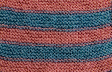Knitted multi-colored woolen texture