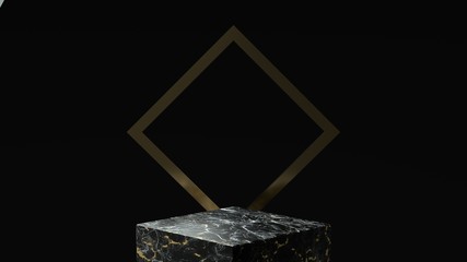3d render ofbackground with a pedestal and a showcase, abstract minimal concept, blank space, simple clean design, minimalist mockup
