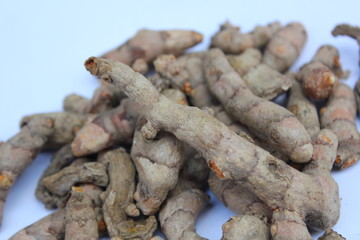Herb Fresh turmeric root background