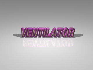 Colorful 3D Ventilator illustration with light perspective and shades, an ideal picture for conceptual usage