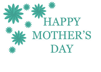 Happy Mother’s day design greeting card. Vector illustration good for the mom holiday,poster,banner,invitation,postcard,wallpaper,background, brochure.Decorated with flowers,sun,clouds.Paper style