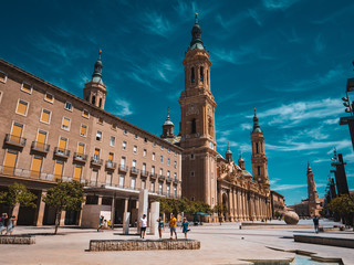 Naklejka na ściany i meble Zaragoza, beautiful citiy in the north of Spain