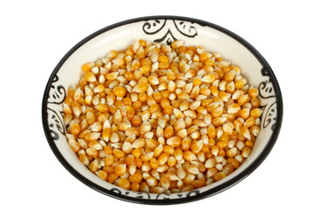 corn seeds in the plate