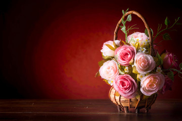 bouquet of roses in a vase
