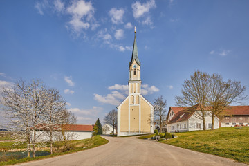 Kirche, Wallfahrskirche, Mariä Heimsuchung, Außen, Anzenberg, Massing, Landkreis Rottal-Inn, Niederbayern, Bayern, Deutschland