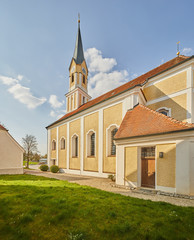 Kirche, Wallfahrskirche, Mariä Heimsuchung, Außen, Anzenberg, Massing, Landkreis Rottal-Inn, Niederbayern, Bayern, Deutschland