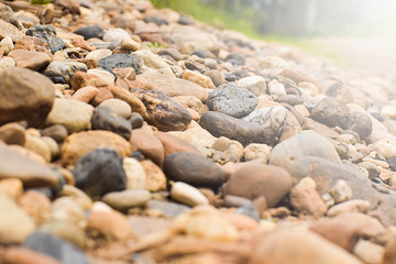 Close-up of stone in riverside