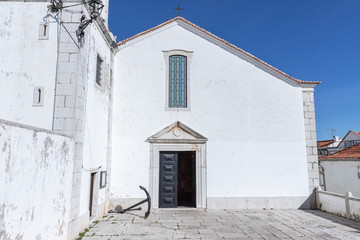 Fototapeta na wymiar Architecture detail of the Matriz church in Sesimbra