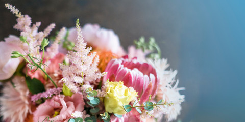 Pink Hortensia bouquet