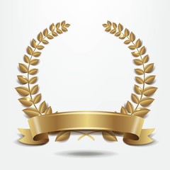 Laurel Wreath Isolated White Background