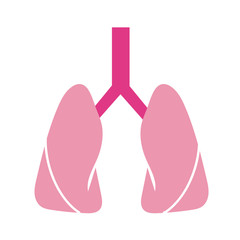 lungs human organ flat style icon