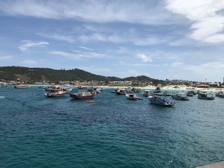 Boats in front of the sea at Arraial do Cabo Brazil