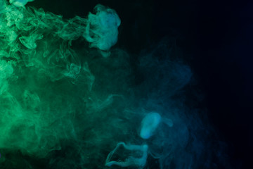Smoke. Cloud of vapor. Dark blue background