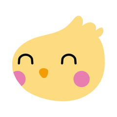 cute little chick spring flat style