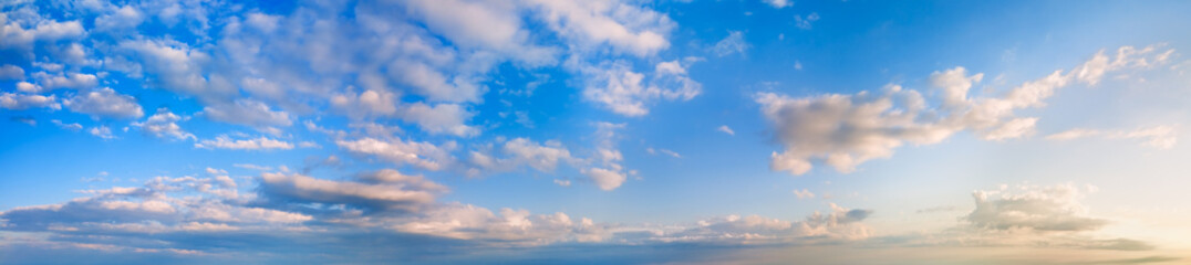 Morning blue sky panorama