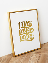 Golden frame in modern home