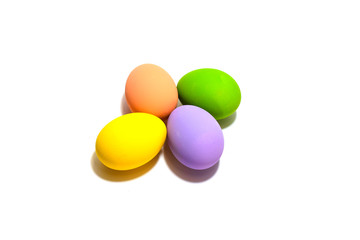 easter eggs isolated on white