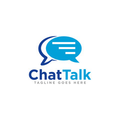 Chat Communication Logo Design Vector