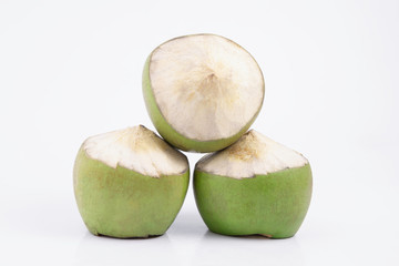 Group of coconut isolated on white