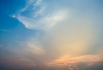 Naklejka na ściany i meble Nice vibrant twilight sky with cloudscape