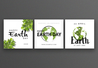 Earth Day Social Media Post Layout - Powered by Adobe