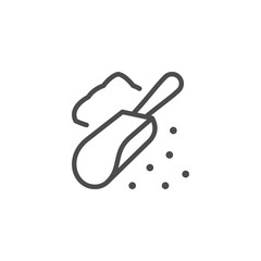 Sugar scoop line outline icon