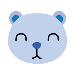 cute little bear teddy flat style