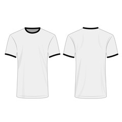 Two colors t shirt white and black isolated vector set