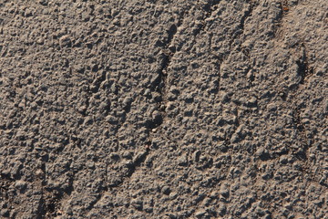 The cracked asphalt. Craquelure. The texture of the asphalt.