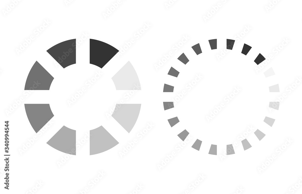 Poster load icon. circle website buffer loader or preloader. vector donload or upload status icon