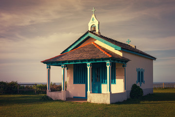Sunset at the hermitage of Regalina, on the Way of St. James, Cadavedo, Spain