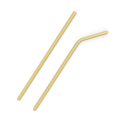 Metallic straw to use instead of plastic one