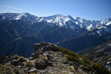 mountain view from mt fyffe near kaikoura