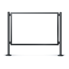 Street advertising stand for advertising. Mockup billboard. Vector Illustration.