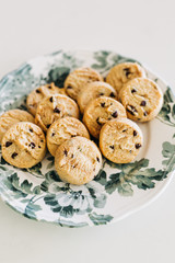 Chocolate Chip Cookies on Plate