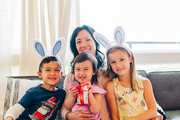 Mother with Children on Easter Morning