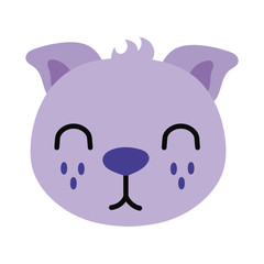 cute little cat mascot flat style icon