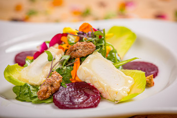 Beet Salad with Brie and Endive