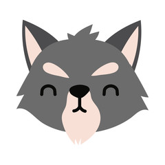 cute little raccoon flat style