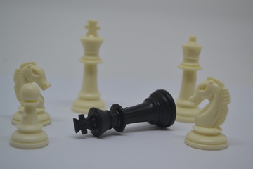 Ajedrez, derrota rey blanco