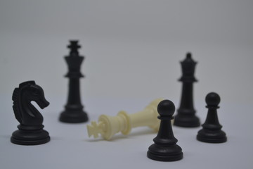 Ajedrez, derrota rey blanco