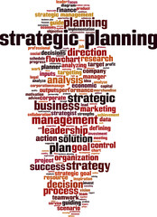 Obraz premium Strategic planning word cloud