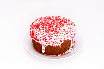 The photo shows Russian Easter cakes for the Orthodox Russian Easter.
