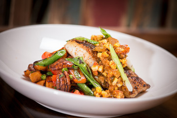 Blackened Grouper with Corn Salsa