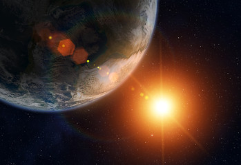 Earth and Sun.