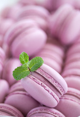 French pastry makaron. Selective focus.